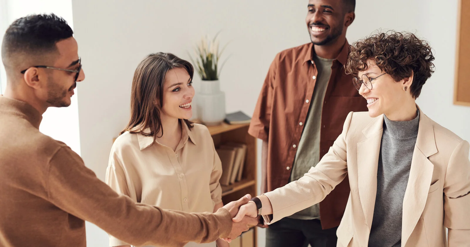 Two people shaking hands